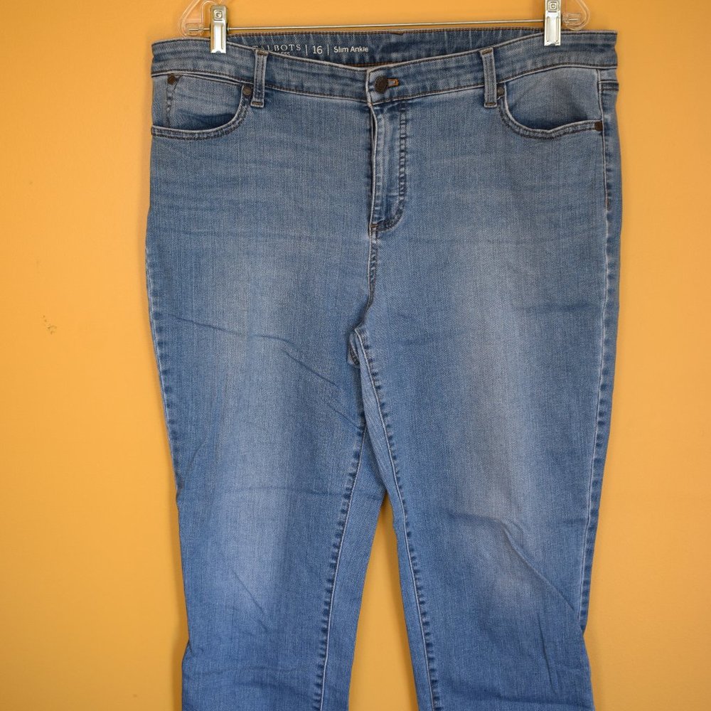 Talbots Slim Ankle tapered leg Jeans 16